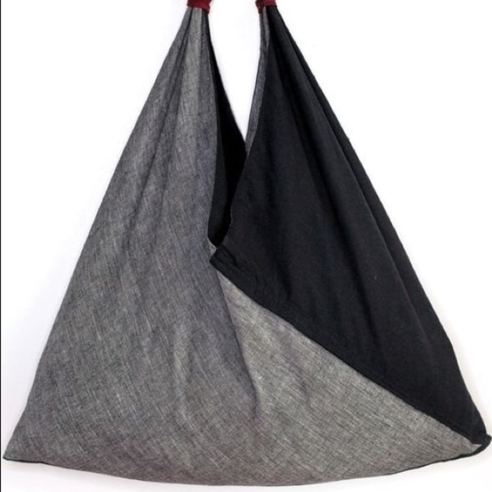 New 100% Cotton Color Block Patch Shoulder Purse - Picture 2 of 3